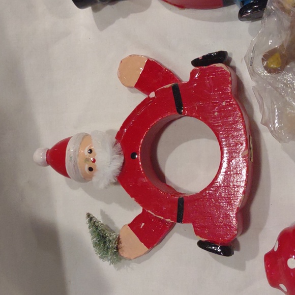 Christmas napkins holders set of 11 wooden characters - Picture 9 of 12